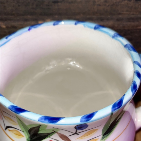 Hand-Painted Rooster Ceramic Pitcher - Picture 4 of 8